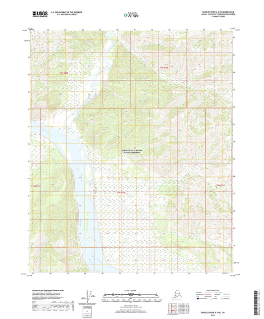 Charley River A-2 NE Alaska US Topo Map Image