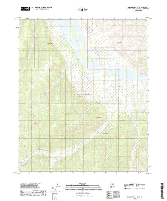 Charley River A-2 NW Alaska US Topo Map Image