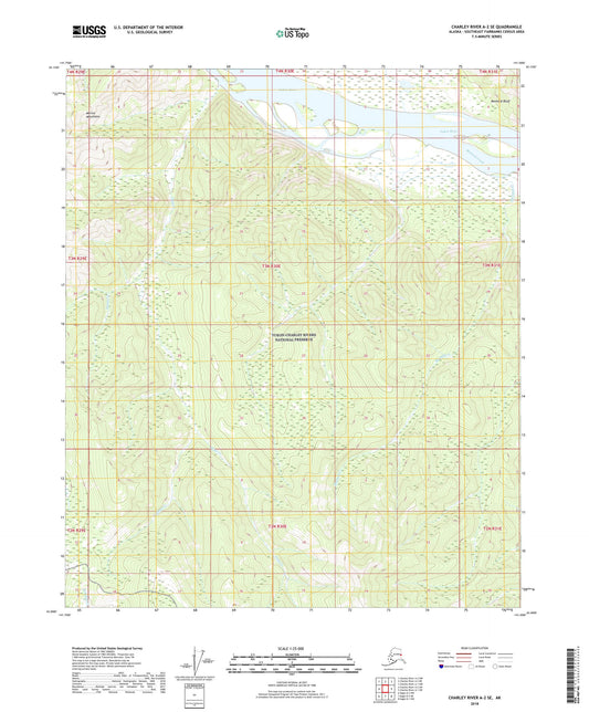 Charley River A-2 SE Alaska US Topo Map Image