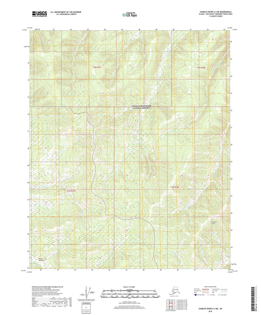 Charley River A-3 NE Alaska US Topo Map Image