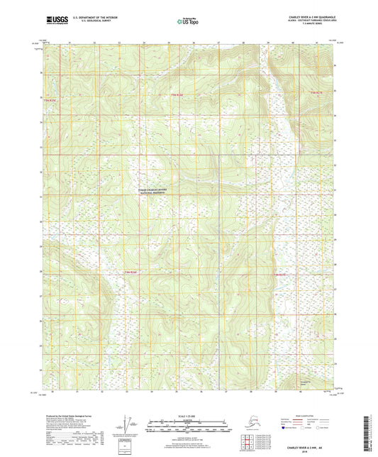 Charley River A-3 NW Alaska US Topo Map Image