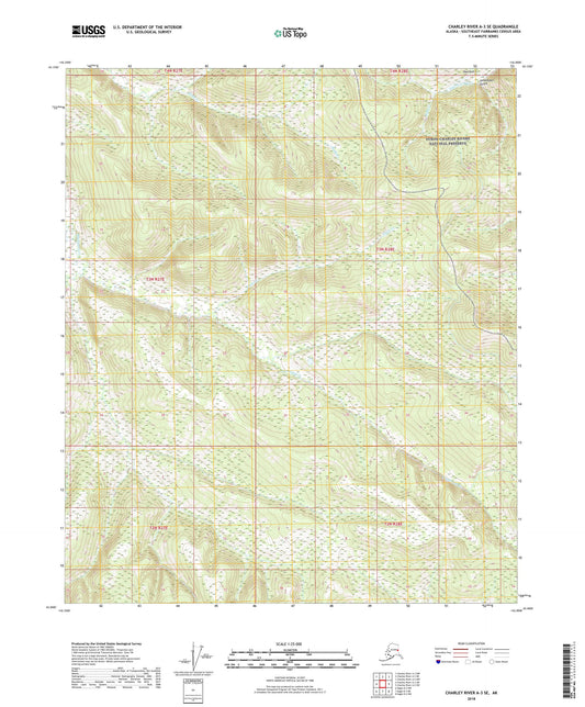 Charley River A-3 SE Alaska US Topo Map Image