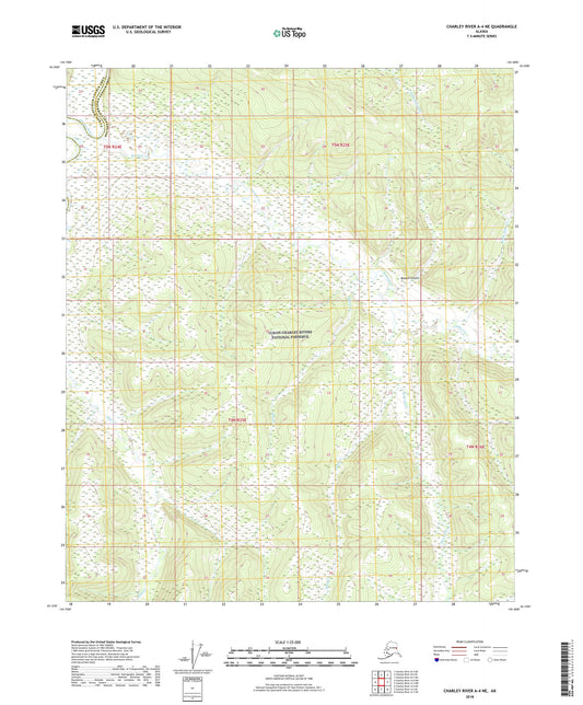 Charley River A-4 NE Alaska US Topo Map Image