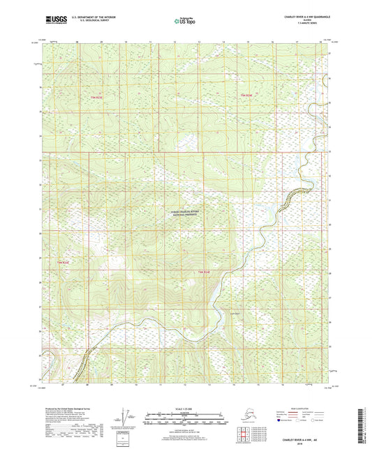 Charley River A-4 NW Alaska US Topo Map Image