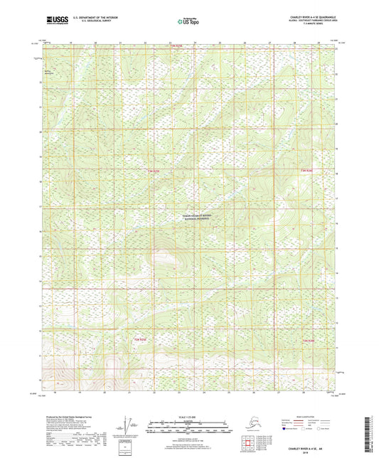 Charley River A-4 SE Alaska US Topo Map Image