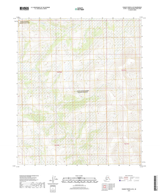 Charley River A-6 SE Alaska US Topo Map Image