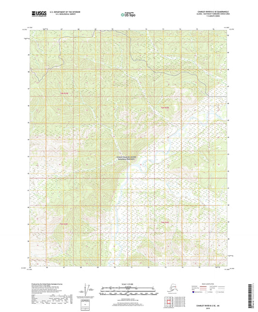 Charley River B-2 SE Alaska US Topo Map Image
