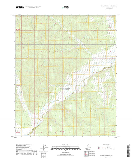 Charley River B-3 NW Alaska US Topo Map Image