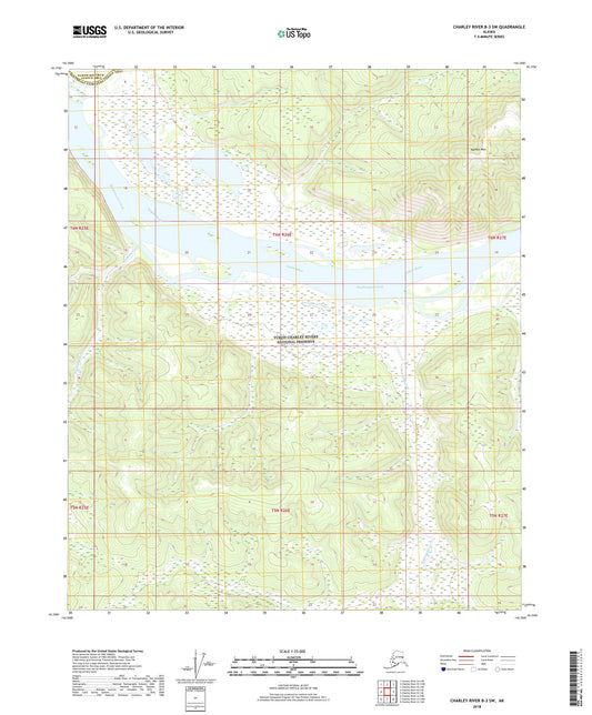 Charley River B-3 SW Alaska US Topo Map Image