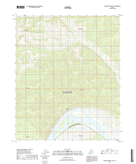 Charley River B-4 NE Alaska US Topo Map Image