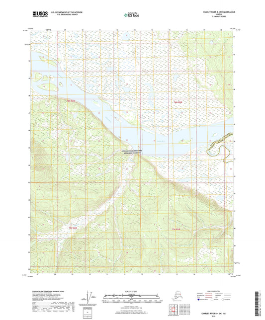 Charley River B-4 SW Alaska US Topo Map Image