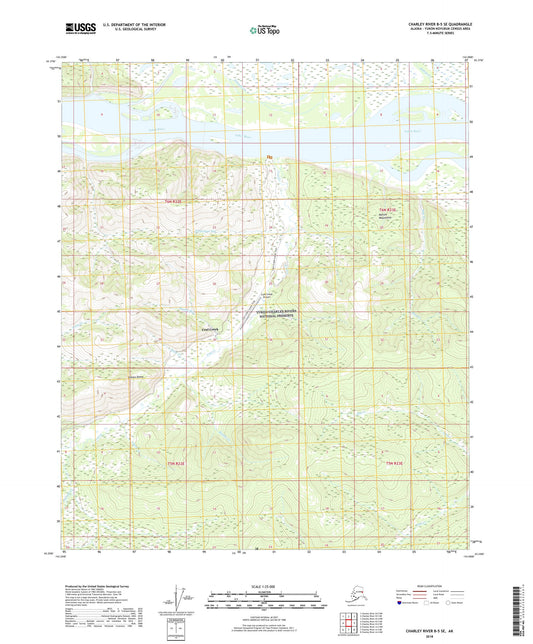 Charley River B-5 SE Alaska US Topo Map Image