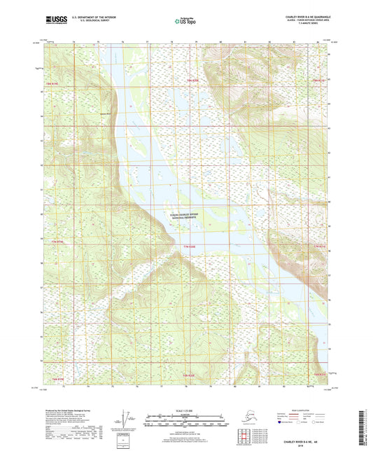 Charley River B-6 NE Alaska US Topo Map Image