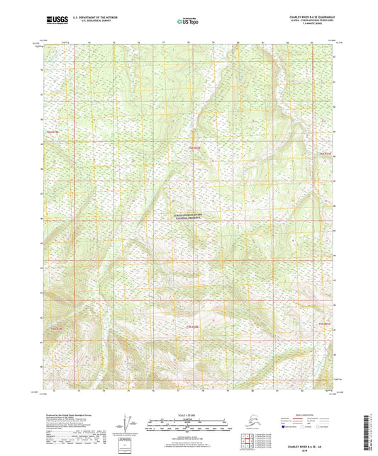 Charley River B-6 SE Alaska US Topo Map Image