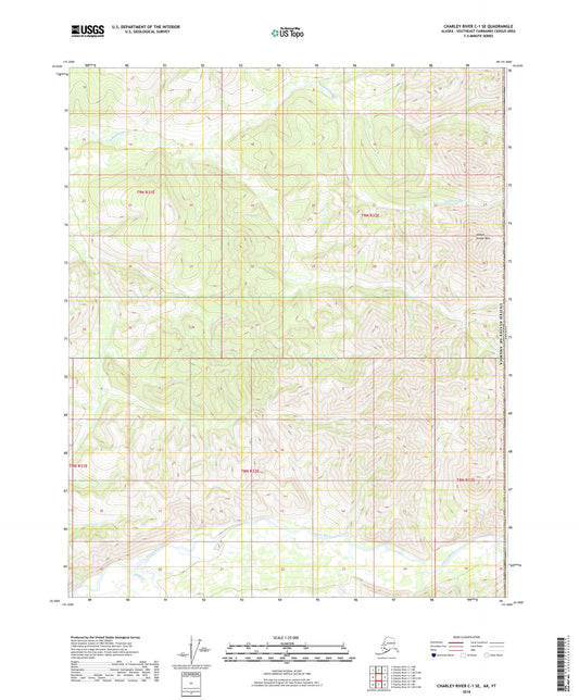 Charley River C-1 SE Alaska US Topo Map Image