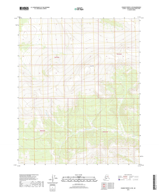 Charley River C-4 SW Alaska US Topo Map Image