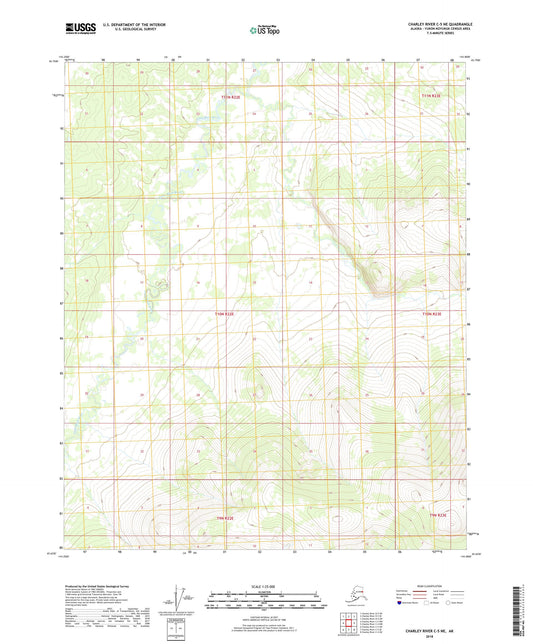 Charley River C-5 NE Alaska US Topo Map Image