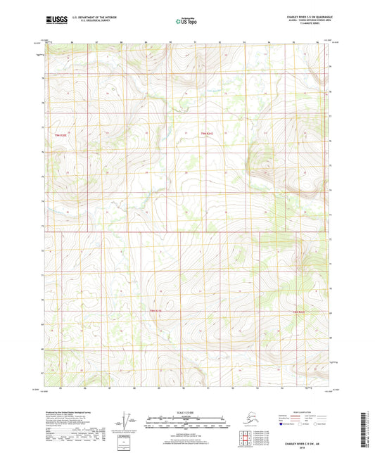 Charley River C-5 SW Alaska US Topo Map Image