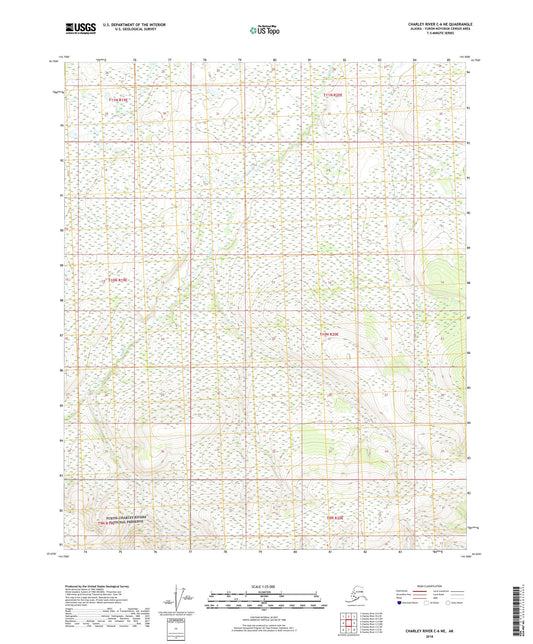 Charley River C-6 NE Alaska US Topo Map Image