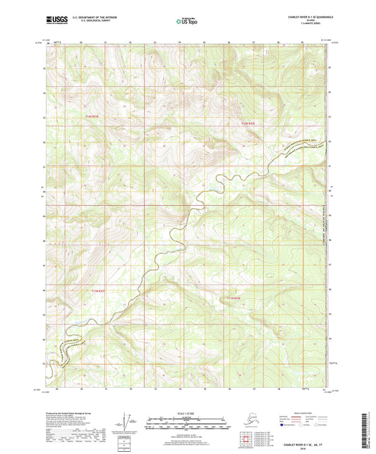 Charley River D-1 SE Alaska US Topo Map Image