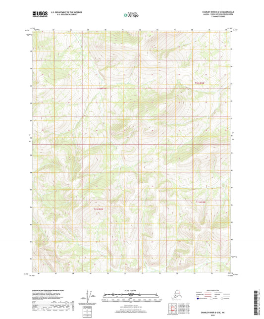 Charley River D-2 SE Alaska US Topo Map Image