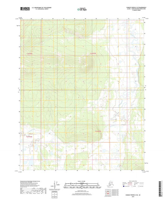 Charley River D-3 SE Alaska US Topo Map Image