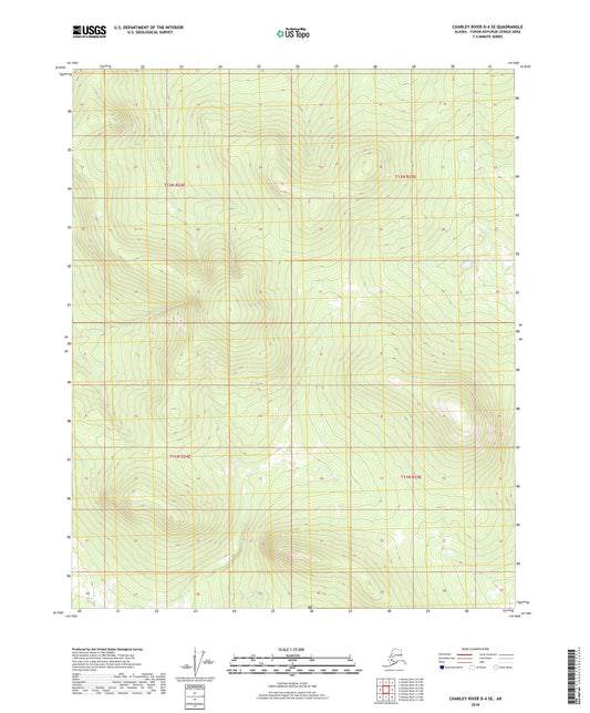 Charley River D-4 SE Alaska US Topo Map Image
