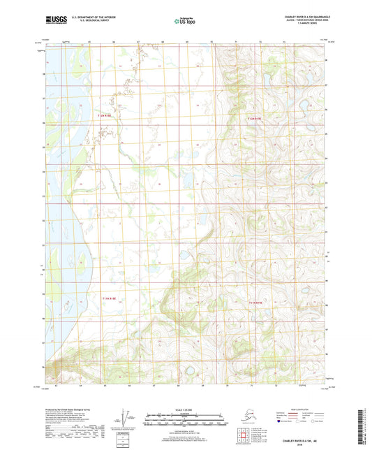 Charley River D-6 SW Alaska US Topo Map Image