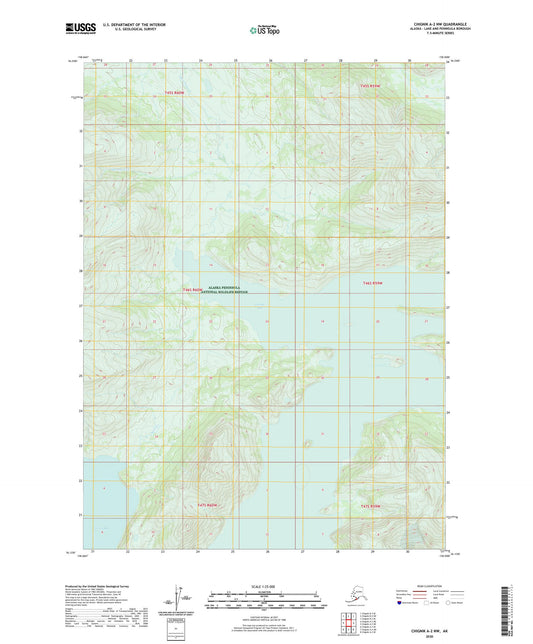 Chignik A-2 NW Alaska US Topo Map Image