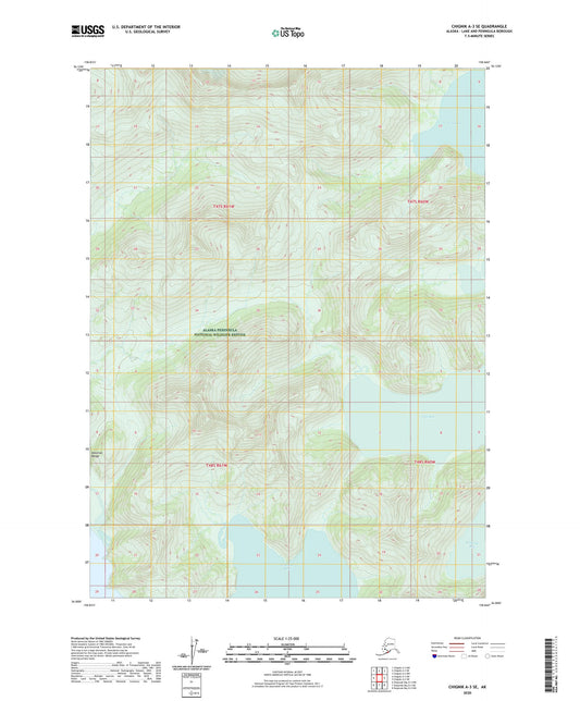 Chignik A-3 SE Alaska US Topo Map Image