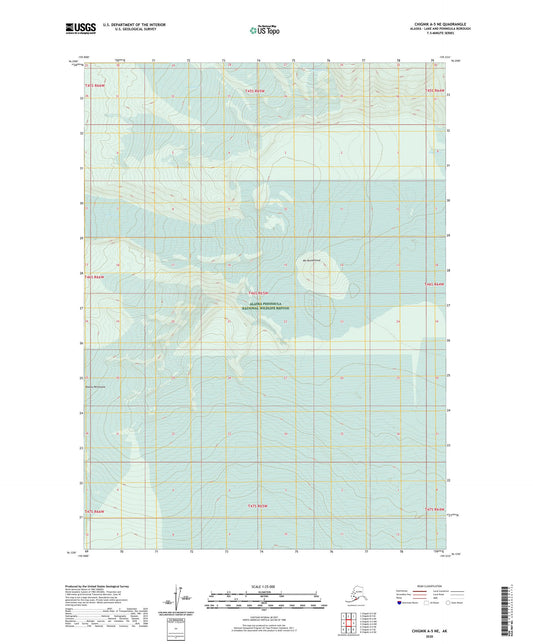 Chignik A-5 NE Alaska US Topo Map Image
