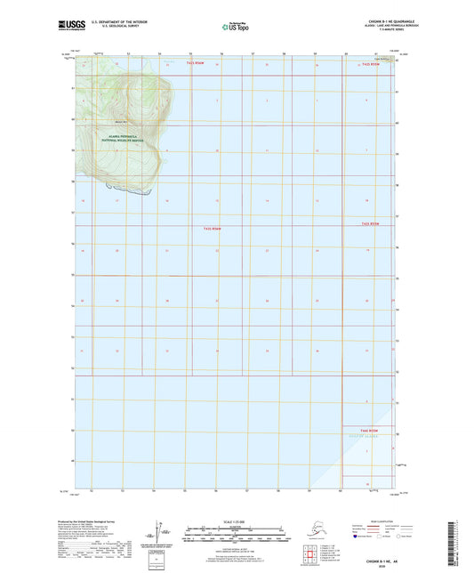 Chignik B-1 NE Alaska US Topo Map Image