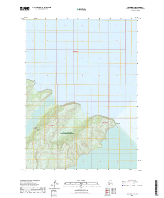 Chignik B-1 SW Alaska US Topo Map Image