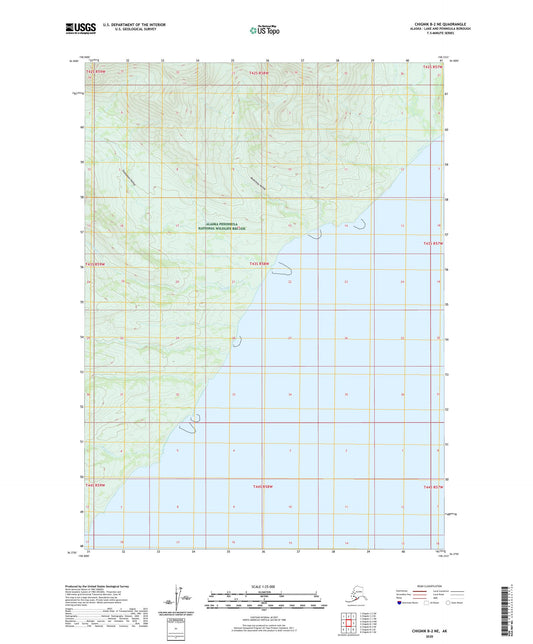 Chignik B-2 NE Alaska US Topo Map Image