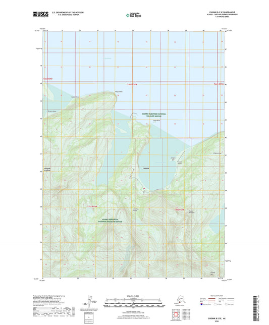 Chignik B-2 SE Alaska US Topo Map Image