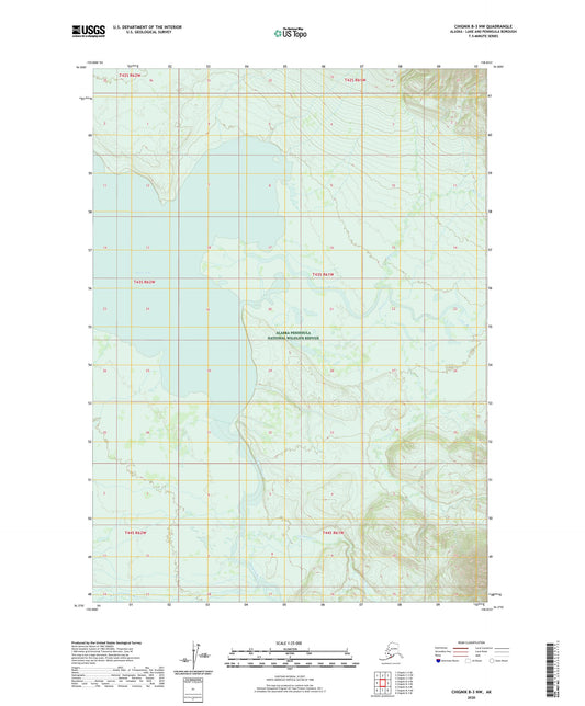 Chignik B-3 NW Alaska US Topo Map Image