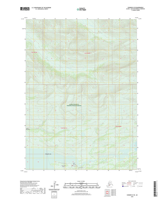 Chignik B-3 SE Alaska US Topo Map Image