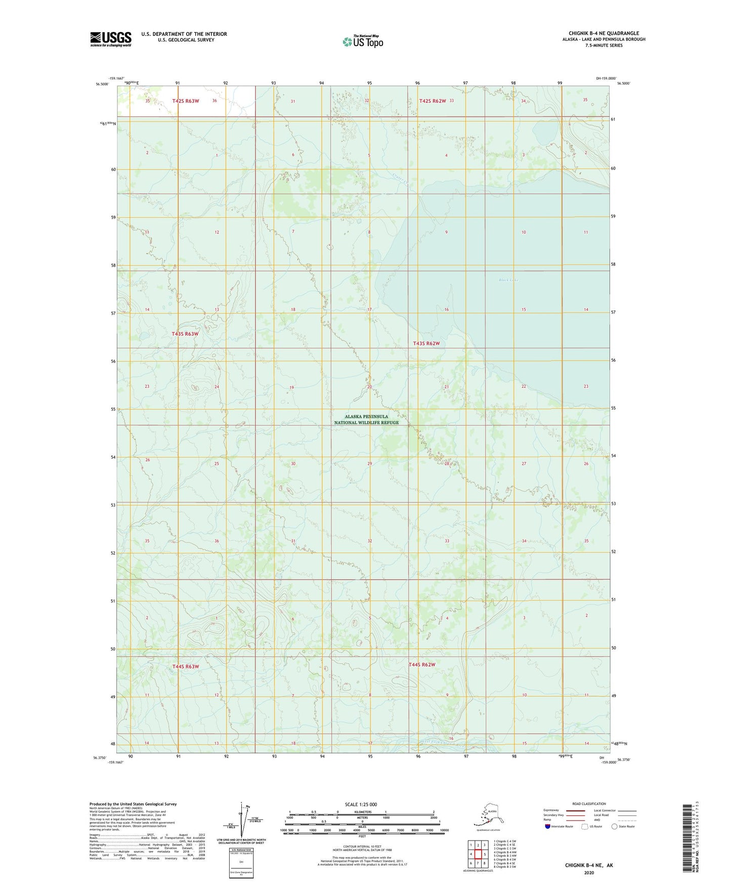 Chignik B-4 NE Alaska US Topo Map Image