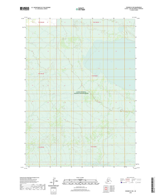 Chignik B-4 NE Alaska US Topo Map Image