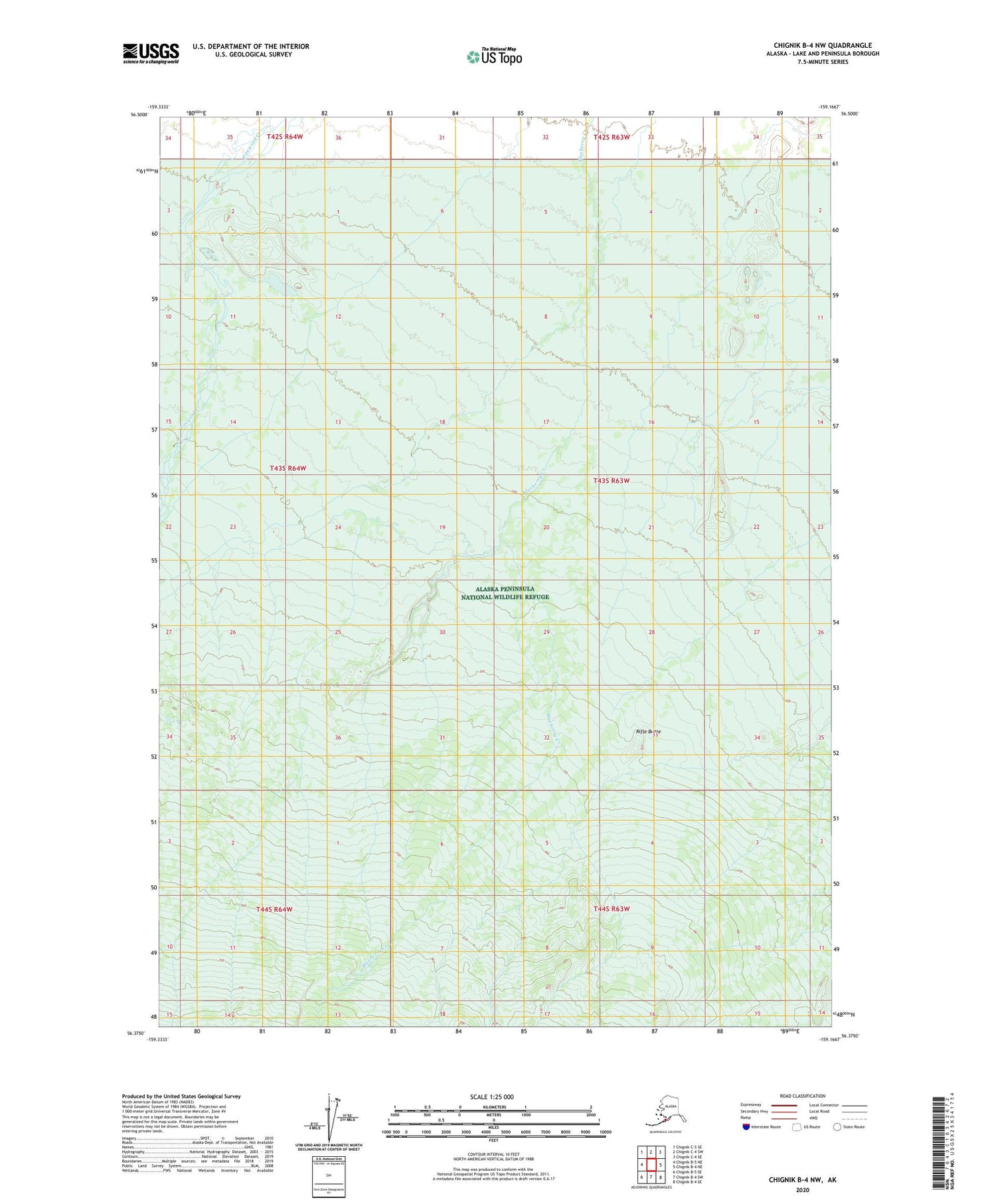 Chignik B-4 NW Alaska US Topo Map Image