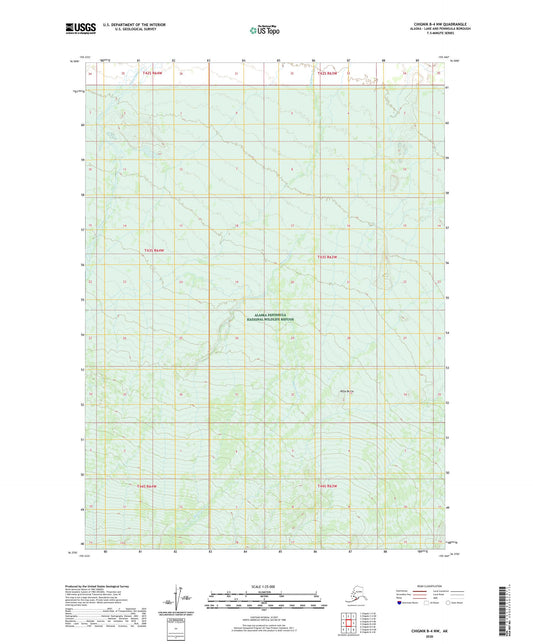 Chignik B-4 NW Alaska US Topo Map Image