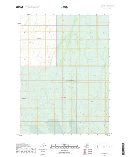 Chignik B-5 SE Alaska US Topo Map Image