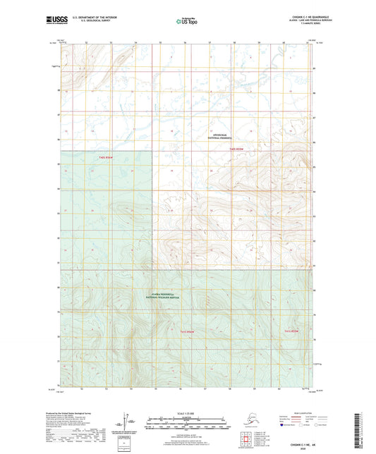 Chignik C-1 NE Alaska US Topo Map Image