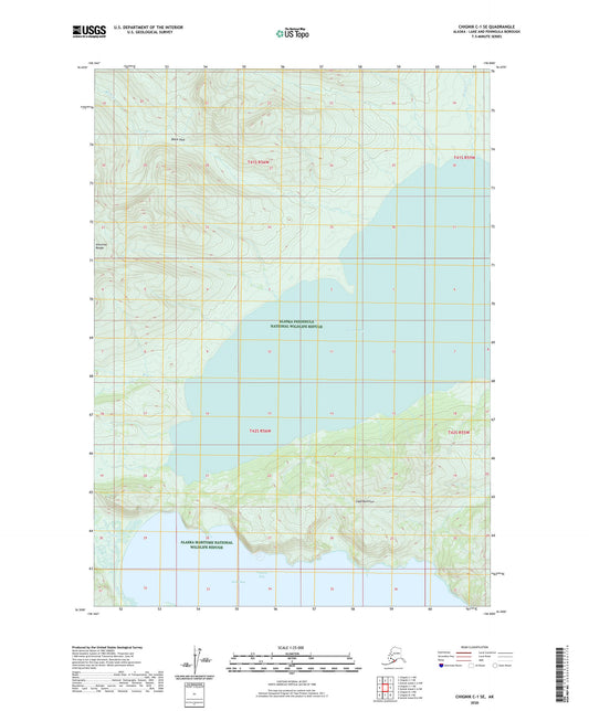 Chignik C-1 SE Alaska US Topo Map Image