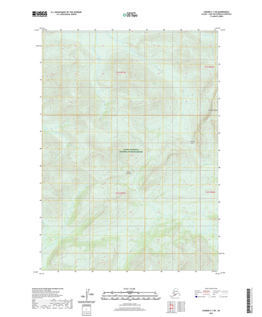 Chignik C-1 SW Alaska US Topo Map Image