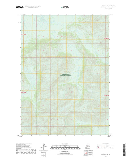 Chignik C-2 SE Alaska US Topo Map Image