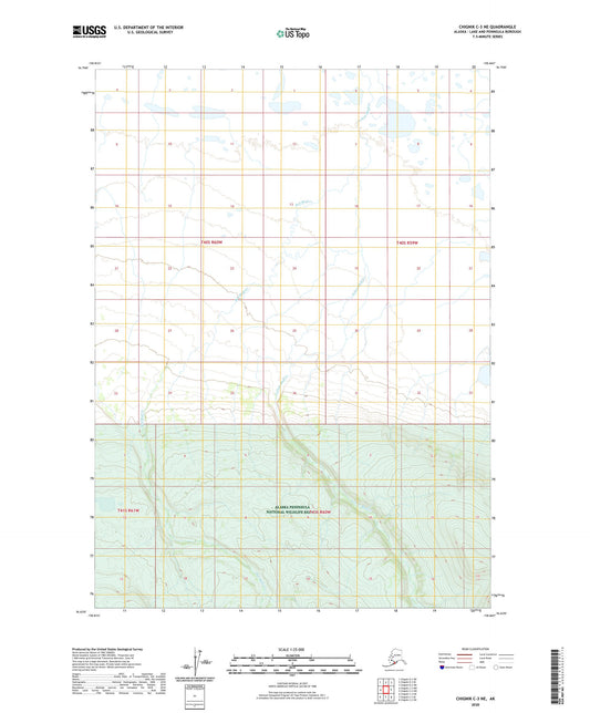 Chignik C-3 NE Alaska US Topo Map Image