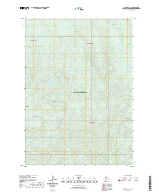 Chignik C-3 SE Alaska US Topo Map Image