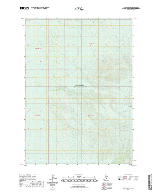 Chignik C-3 SW Alaska US Topo Map Image