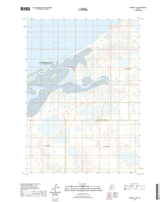 Chignik C-4 NW Alaska US Topo Map Image